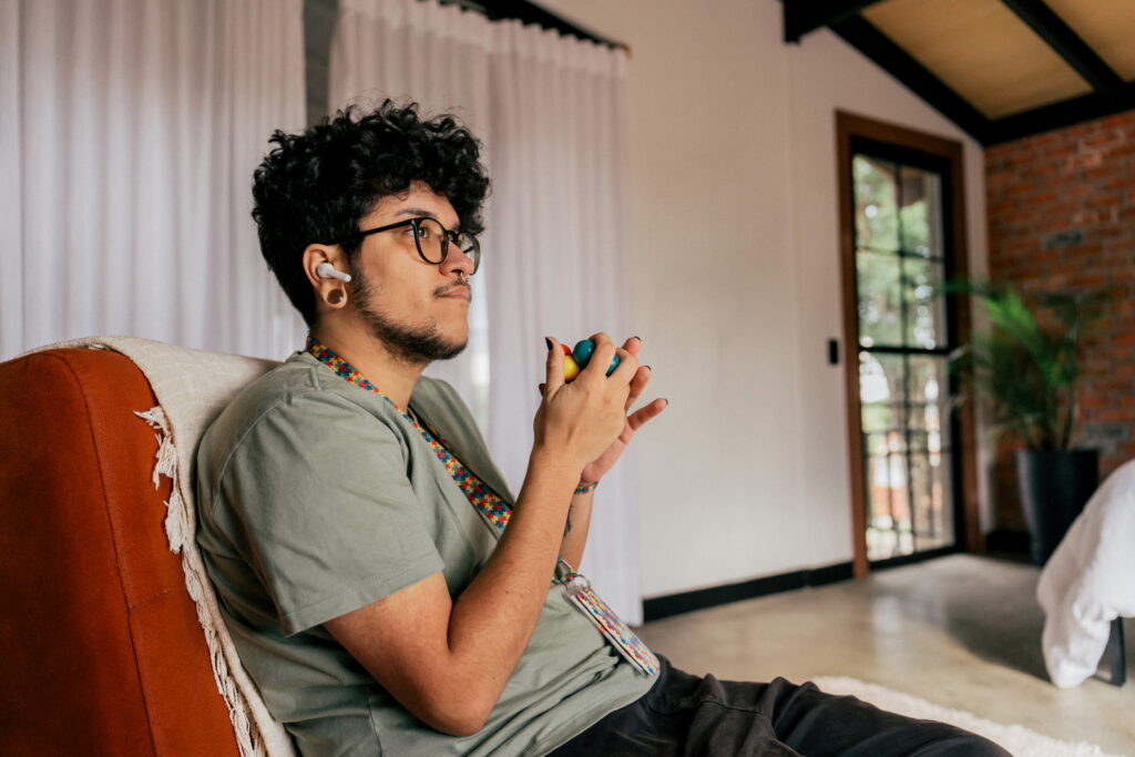 adult man with autism