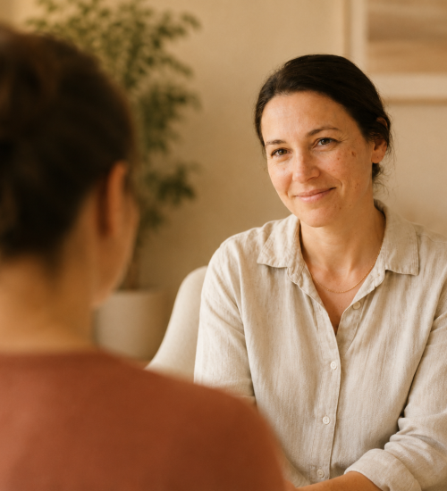 Client and counsellor building a trusting therapeutic relationship